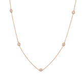 Delicate Bezel Set Diamond Necklace - Dracakis Jewellers